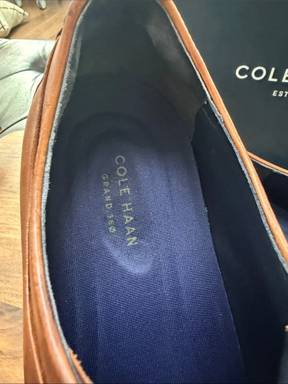 Cole Haan Tan Leather Derby Dress Shoes
